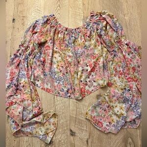 Live 4 Truth Multicolor Crop Floral Top L